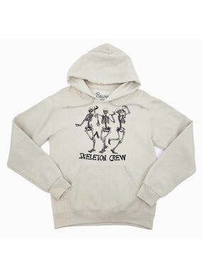 Bowery Supply Co. Skeleton Crew Graphic Hoodie Beige Size Small